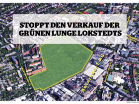 Luftbild der Lokstedter Kleingartenfläche, die an Beiersdorf verkauft wird.