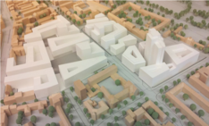 Modellfoto zum Städtebaulichen Funktionsplan (Endstufe) für die Entwicklung am Campus Bundesstraße (Photo: © BWF / Raumwerk/sehw)