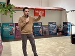 Deniz Celik (Die Linke) bei Neujahrsempfang 2025 der Fraktion Hamburg-Nord.