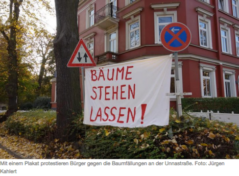 50 Sekunden Zeitgewinn oder 3 alte Linden am Unnapark stehen lassen? 50 Sekunden Zeitgewinn oder 3 alte Linden am Unnapark stehen lassen?