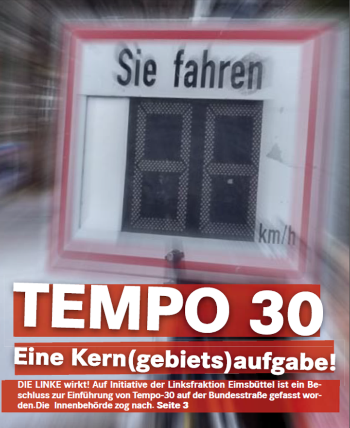 EMIL - Ausgabe Juni 2015: Hamburg Eimsbüttel aus Sicht der Linksfraktion - von Tempo 30, über total 'unbefangene' SAGA-Mitarbeiter bis zu Flüchtlingen als 'unschönem und wertminderndem Effekt' im reichen Harvestehude ...
